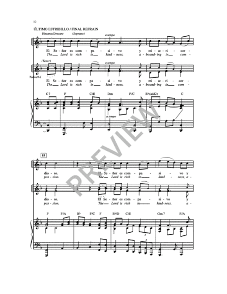 El Señor Es Compasivo (Salmo 103) 2-Part scores gallery preview page 7