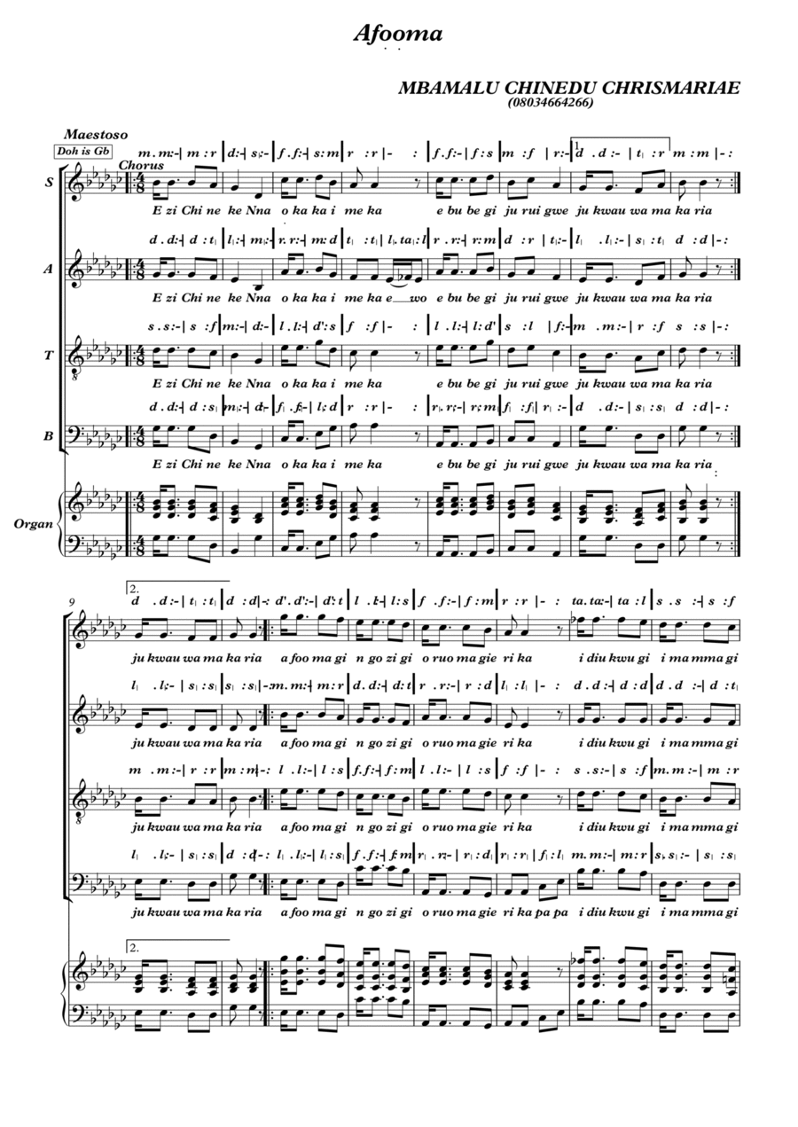 Afoma 4-Part scores gallery preview page 1