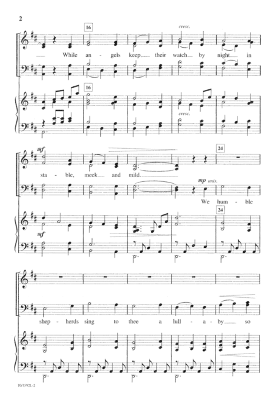 Shepherds' Cradle Song 4-Part scores gallery preview page 2