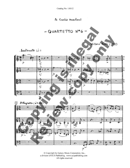 Quartetto No. 6