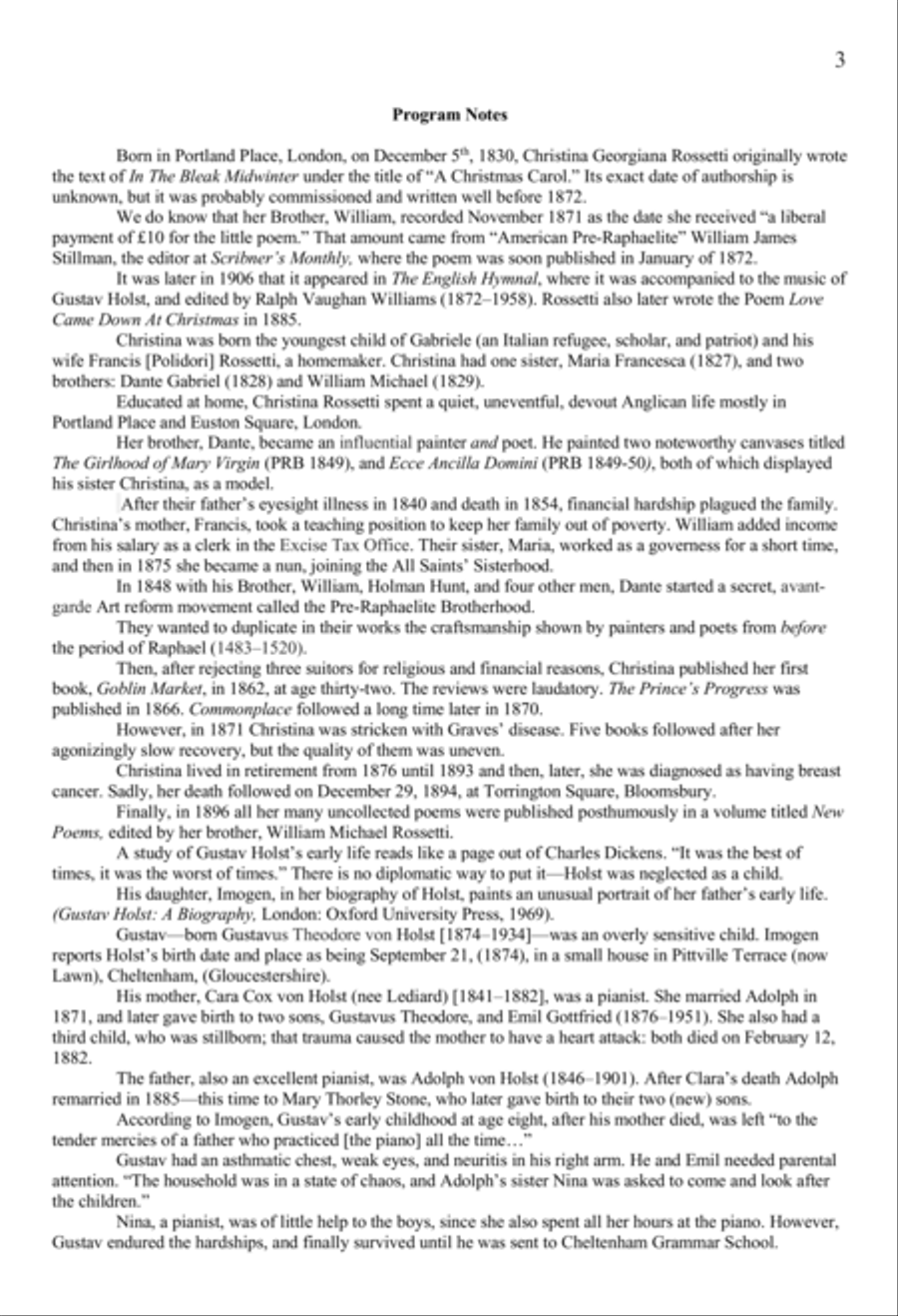 In the Bleak Midwinter Earth Stood Hard as Iron 4-Part scores gallery preview page 2