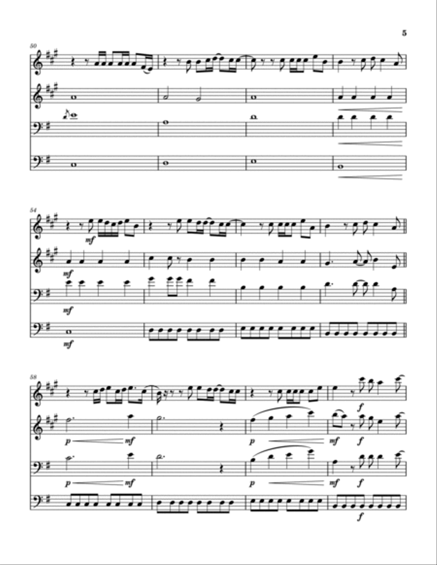 Manger Throne Manger Throne Brass Quartet scores gallery preview page 6