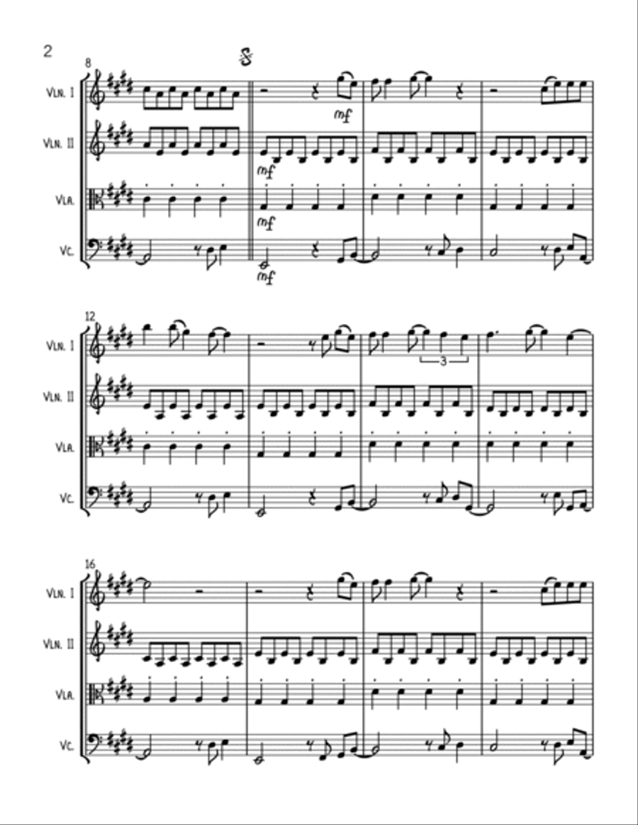 Don't Stop Believin' String Quartet scores gallery preview page 2