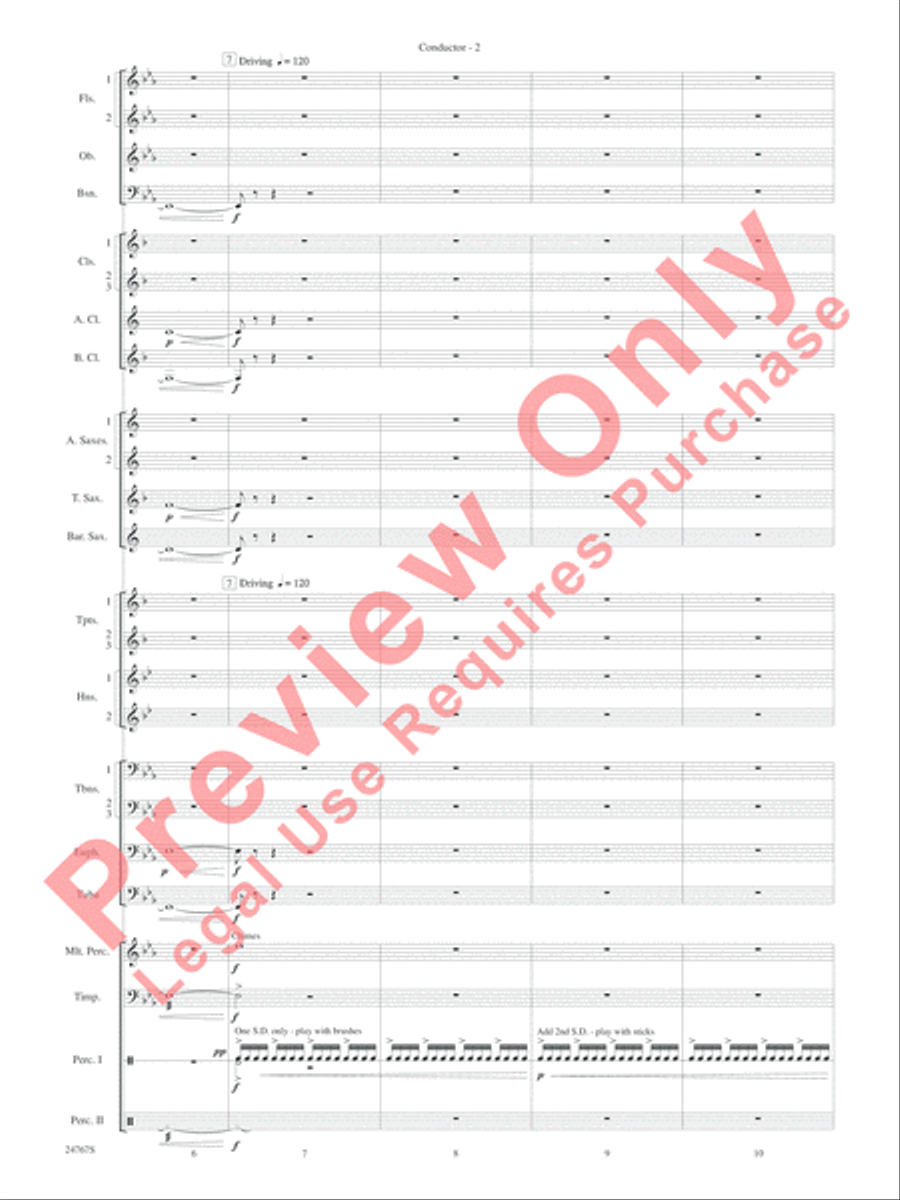 Rails West! (A Tale of the Odessa Puddle Jumper) Concert Band scores gallery preview page 5