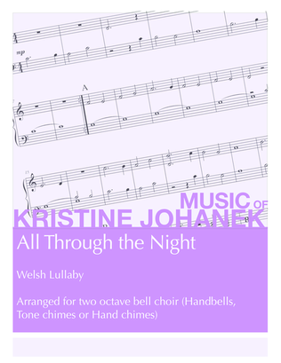 Book cover for All Through the Night (2 octave handbells, tone chimes or hand chimes)