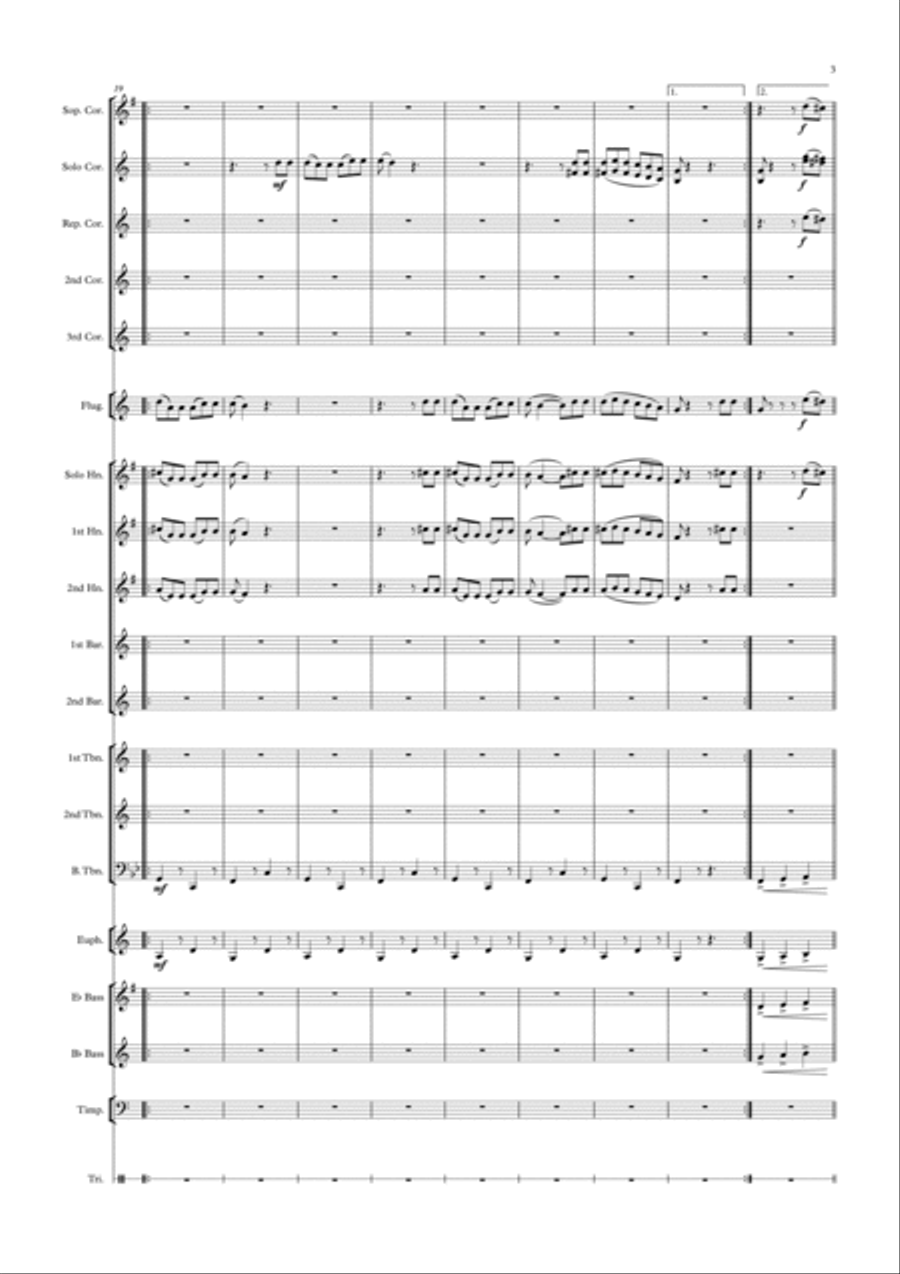 The Mexican Hat Dance (Jarabe Tapatío) Brass Band scores gallery preview page 3