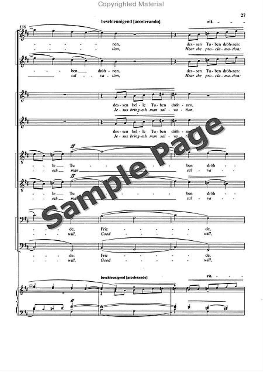 Friede auf Erden, Op. 13 Divisi scores gallery preview page 28