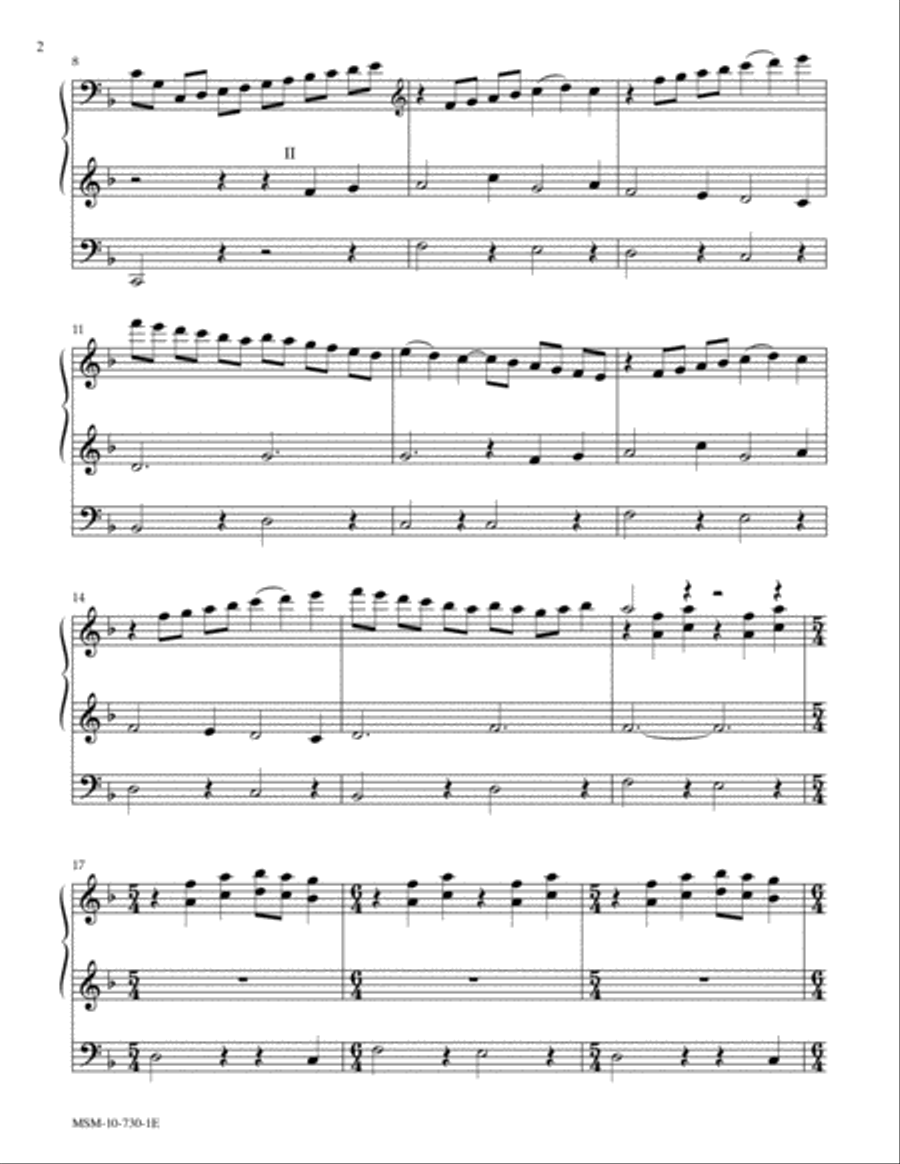 Festive Hymn Settings, Set 7 Organ Accompaniment scores gallery preview page 3