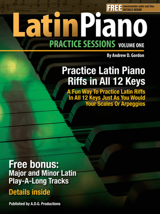 Book cover for Latin Piano Practice Sessions V.1 In All 12 Keys