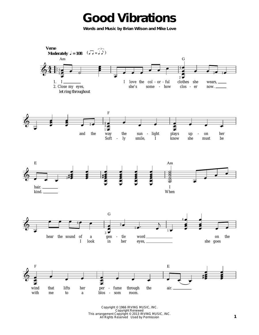 Good Vibrations Acoustic Guitar scores gallery preview page 1
