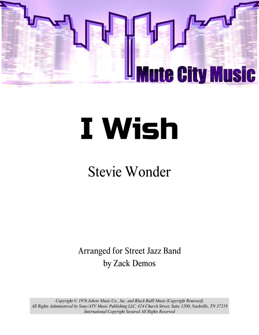 I Wish Jazz Ensemble scores gallery preview page 1