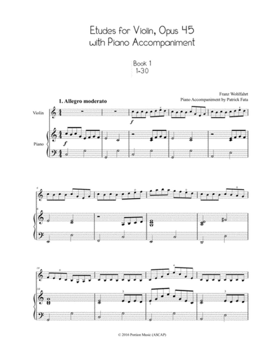 Wohlfahrt Etudes for Violin with Piano Accompaniment (Book I)