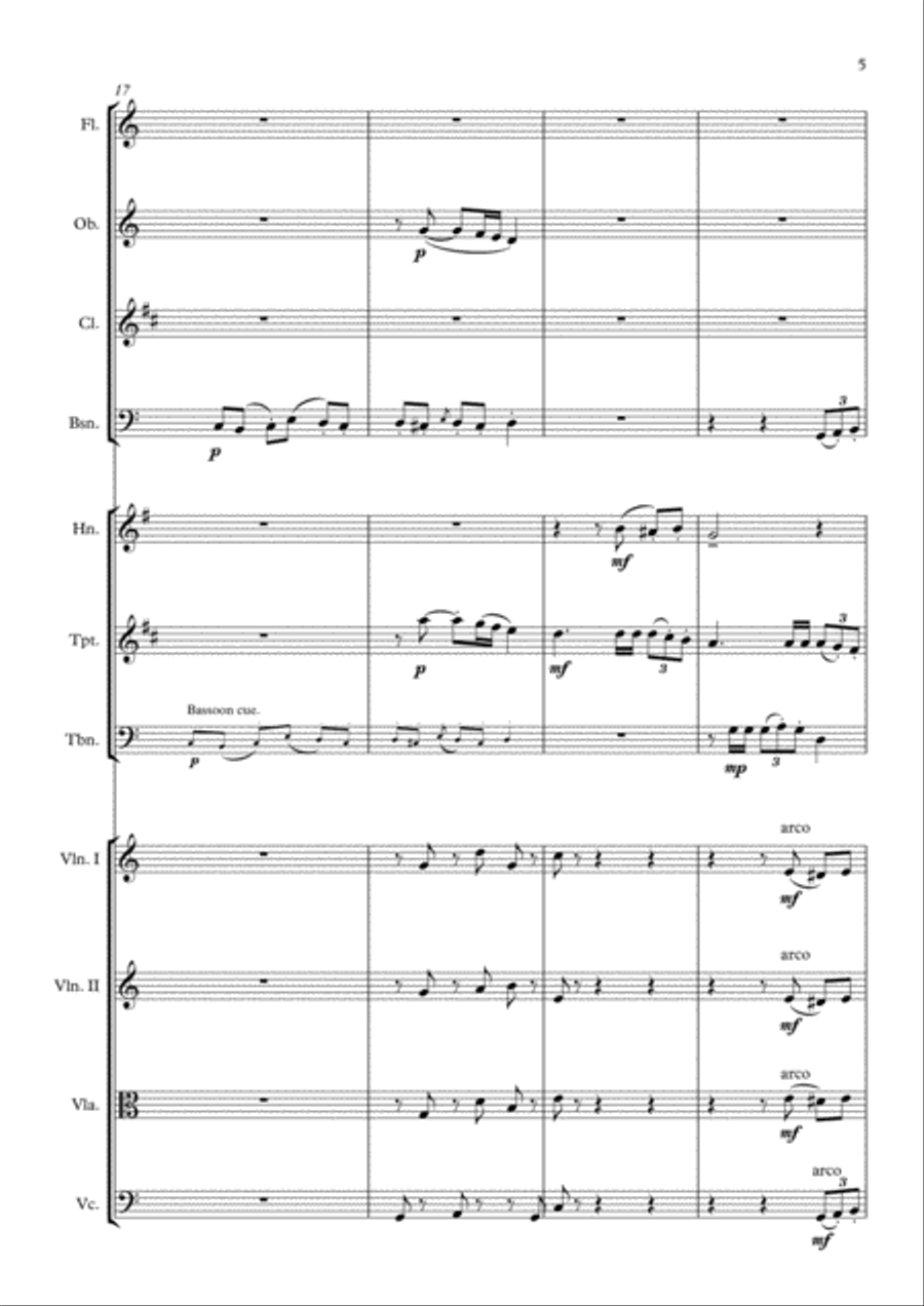 The Rabbit - N. Cossins (Original Orchestral Composition) Chamber Orchestra scores gallery preview page 5