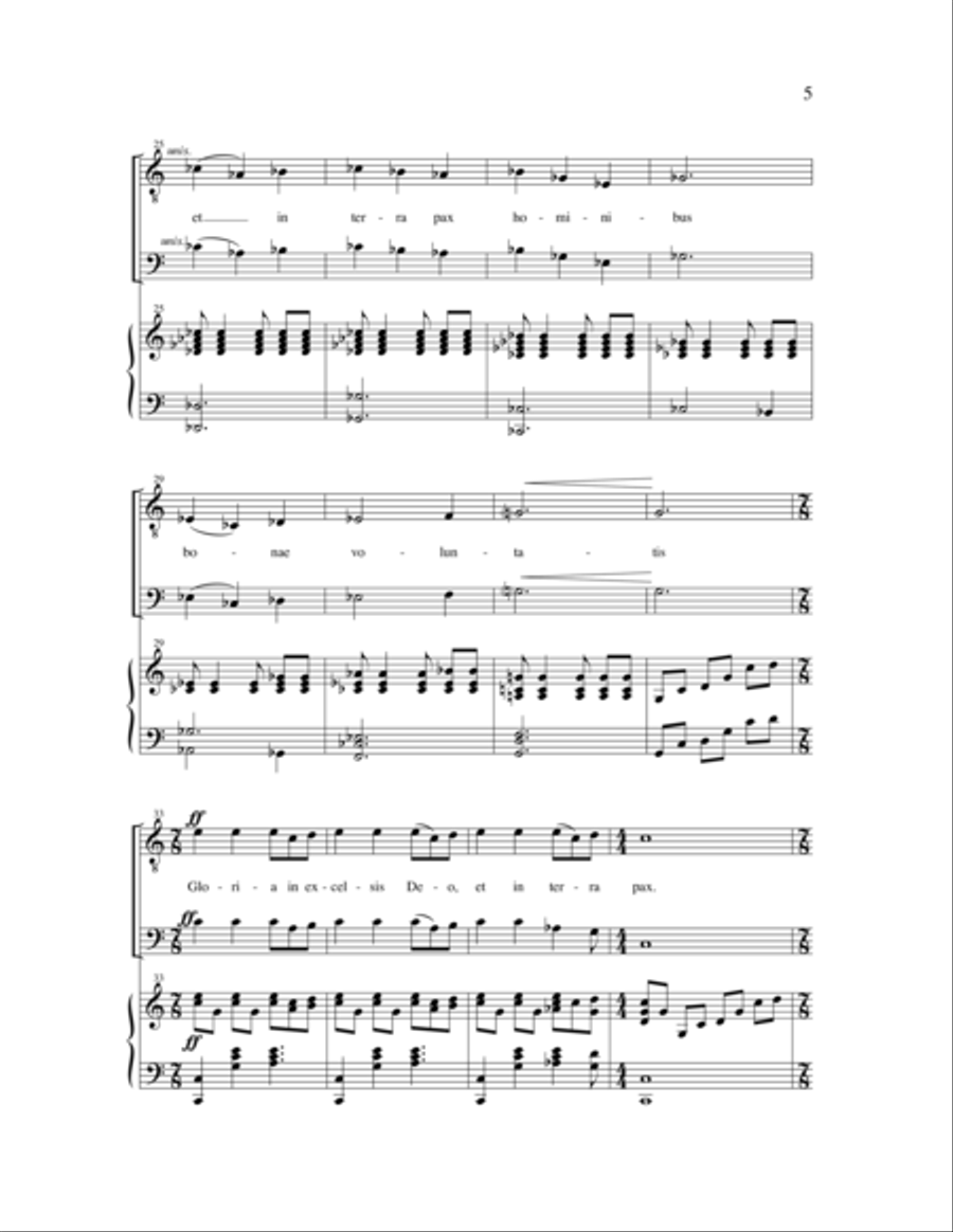 Gloria Gloria TTBB scores gallery preview page 7