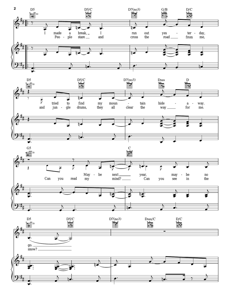 Is There Something I Should Know Piano, Vocal, Guitar scores gallery preview page 2