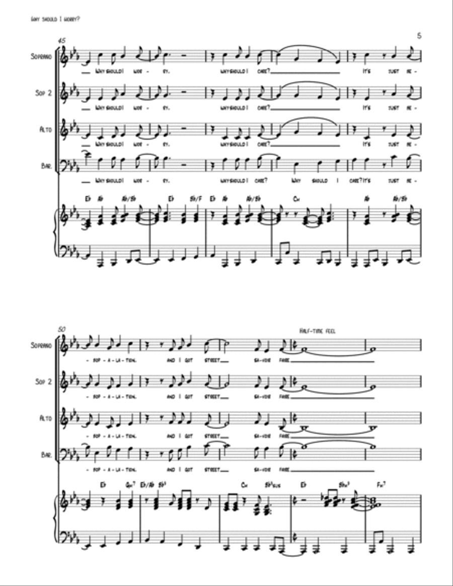 Why Should I Worry? 3-Part scores gallery preview page 5