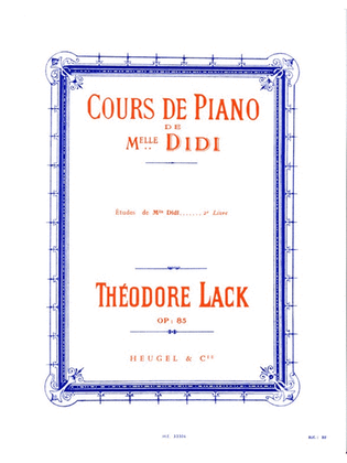 Lack Cours De Piano De Mlle Didi Etudes Volume 2 Piano Book