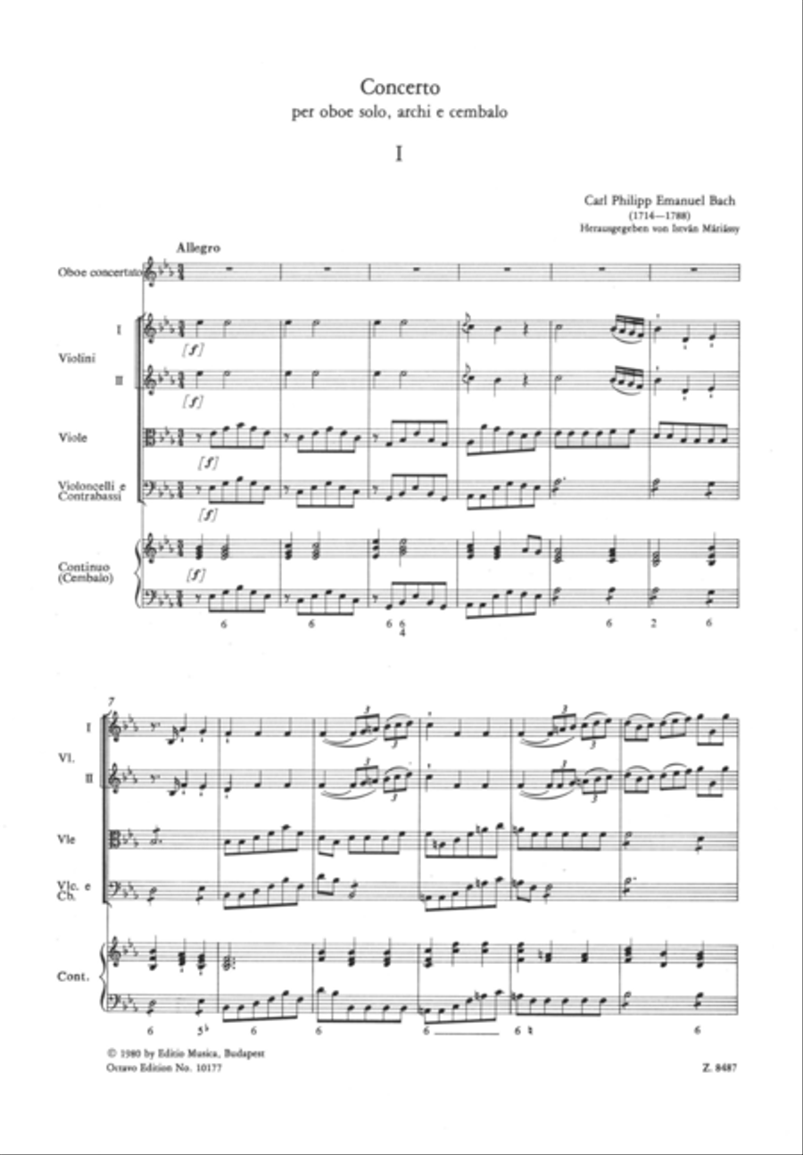 Concerto for oboe in E-flat major String Orchestra scores gallery preview page 2