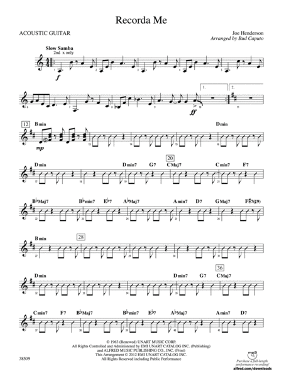 Recorda Me: Guitar String Orchestra scores gallery preview page 1