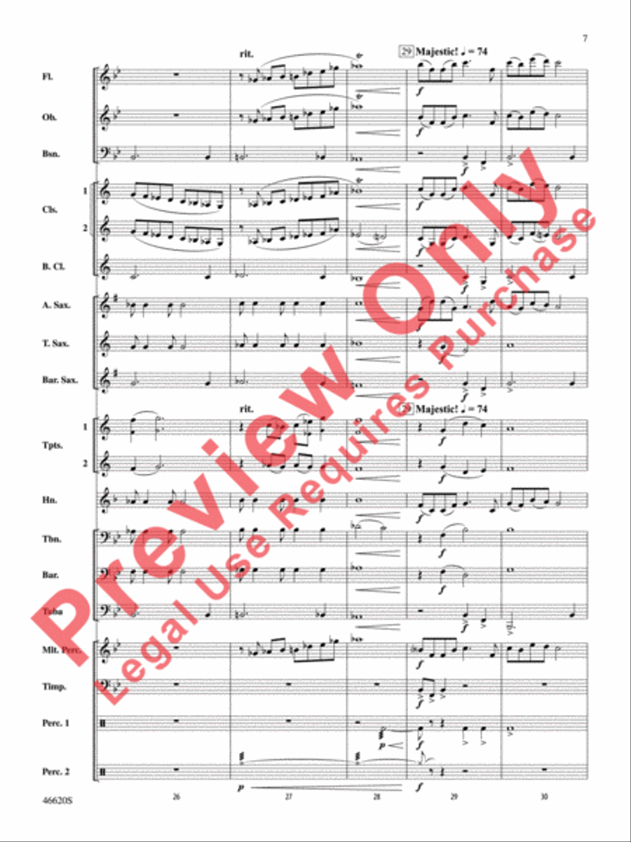 Autumn Rains Concert Band scores gallery preview page 8
