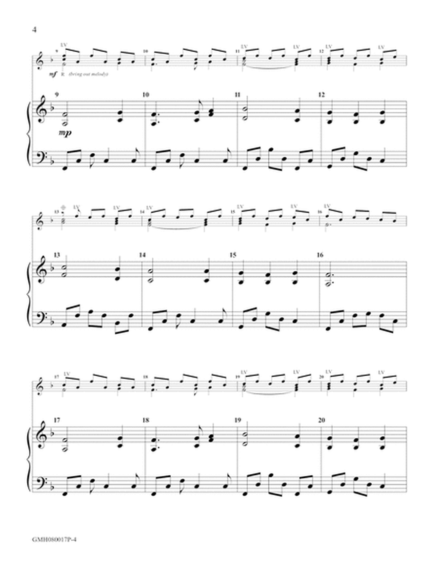 Come, Thou Long-Expected Jesus (piano accompaniment for 8 handbell version) image number null