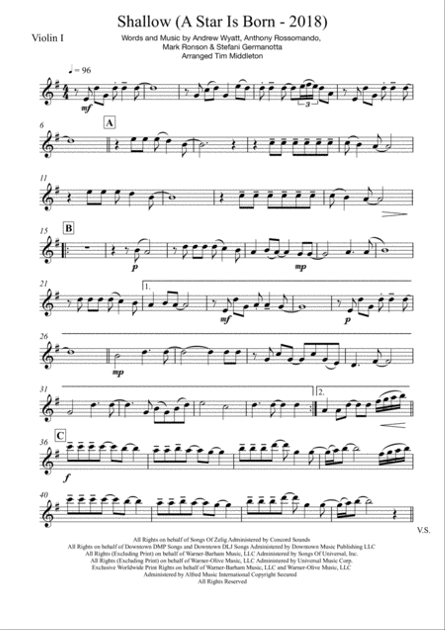 Shallow Shallow String Quartet scores gallery preview page 2