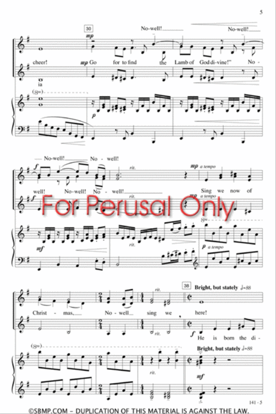 Sing We Now of Christmas - SSA Octavo SSA scores gallery preview page 5