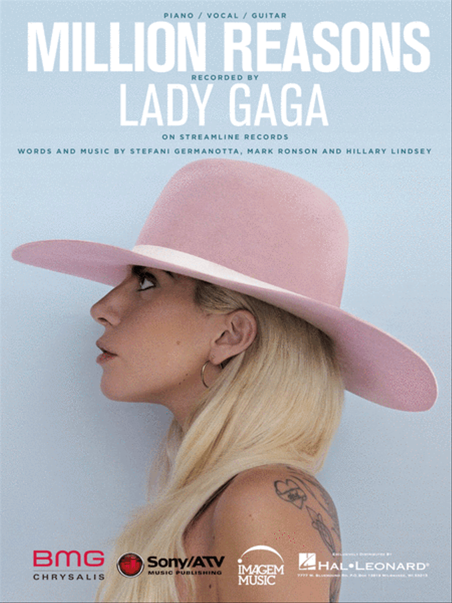 Million Reasons Piano, Vocal, Guitar scores gallery preview page 1