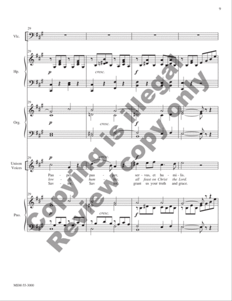 Panis angelicus (Bread of Angels): O Lord, Most Holy Unison Choir scores gallery preview page 11