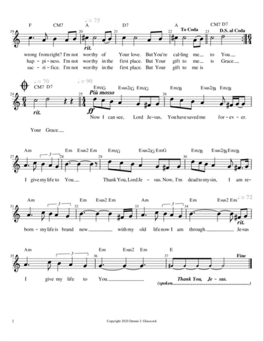 Save Me (Salvation Prayer) Small Ensemble scores gallery preview page 2