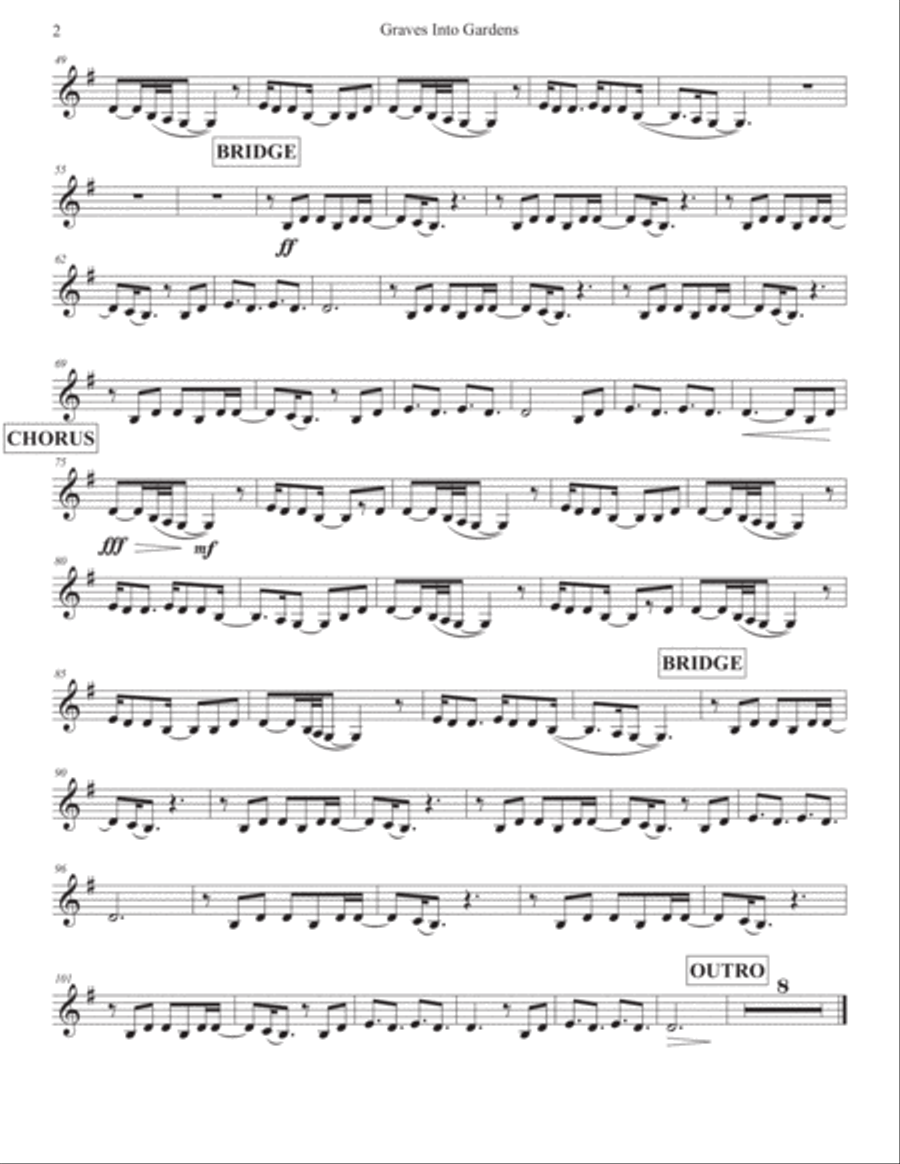 Graves Into Gardens Graves Into Gardens Horn scores gallery preview page 3