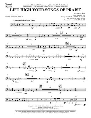 Lift High Your Songs Of Praise (from Footprints In The Sand) - Timpani