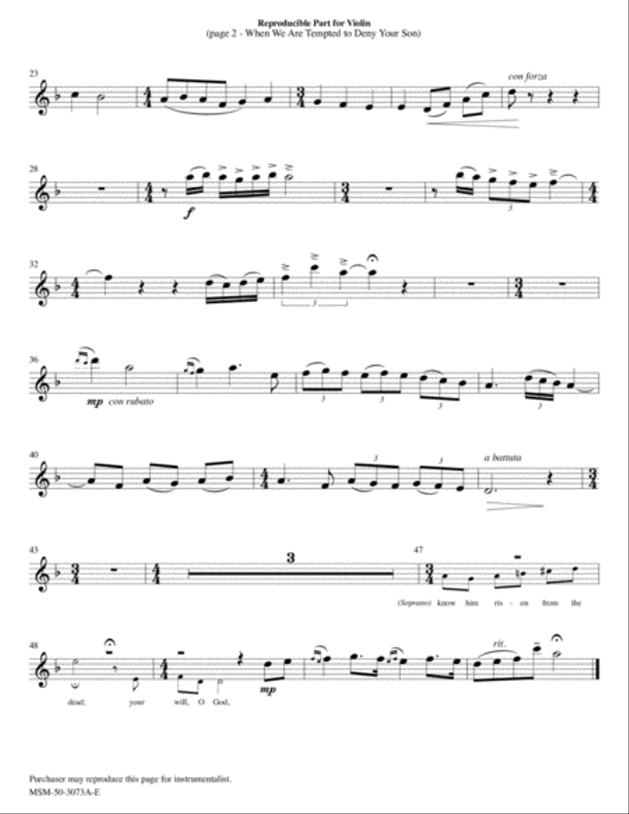 When We Are Tempted to Deny Your Son Choir scores gallery preview page 2