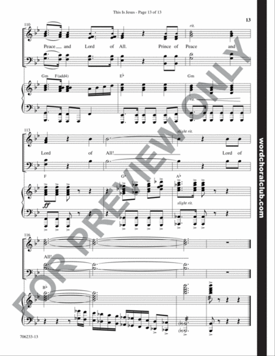 This Is Jesus - Anthem 4-Part scores gallery preview page 14