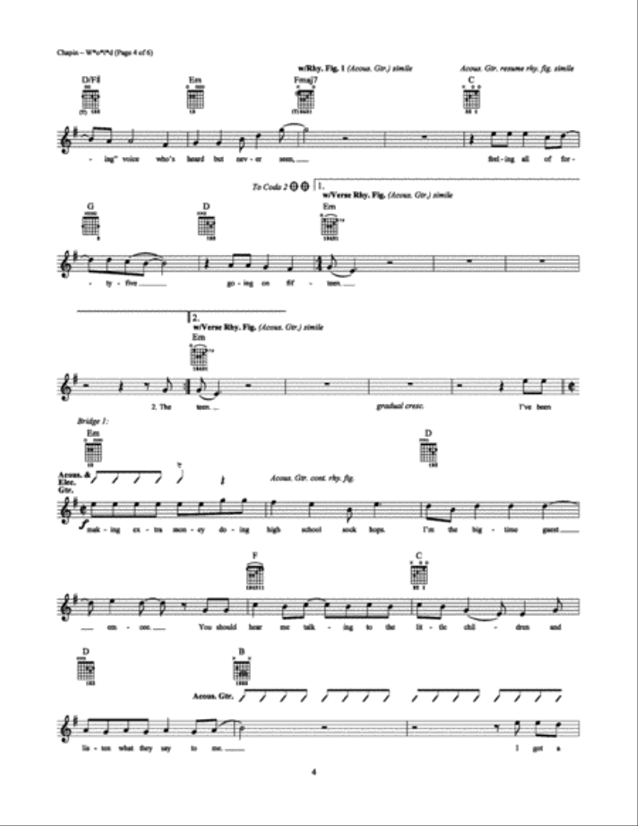 W*O*L*D W*O*L*D Electric Guitar scores gallery preview page 4
