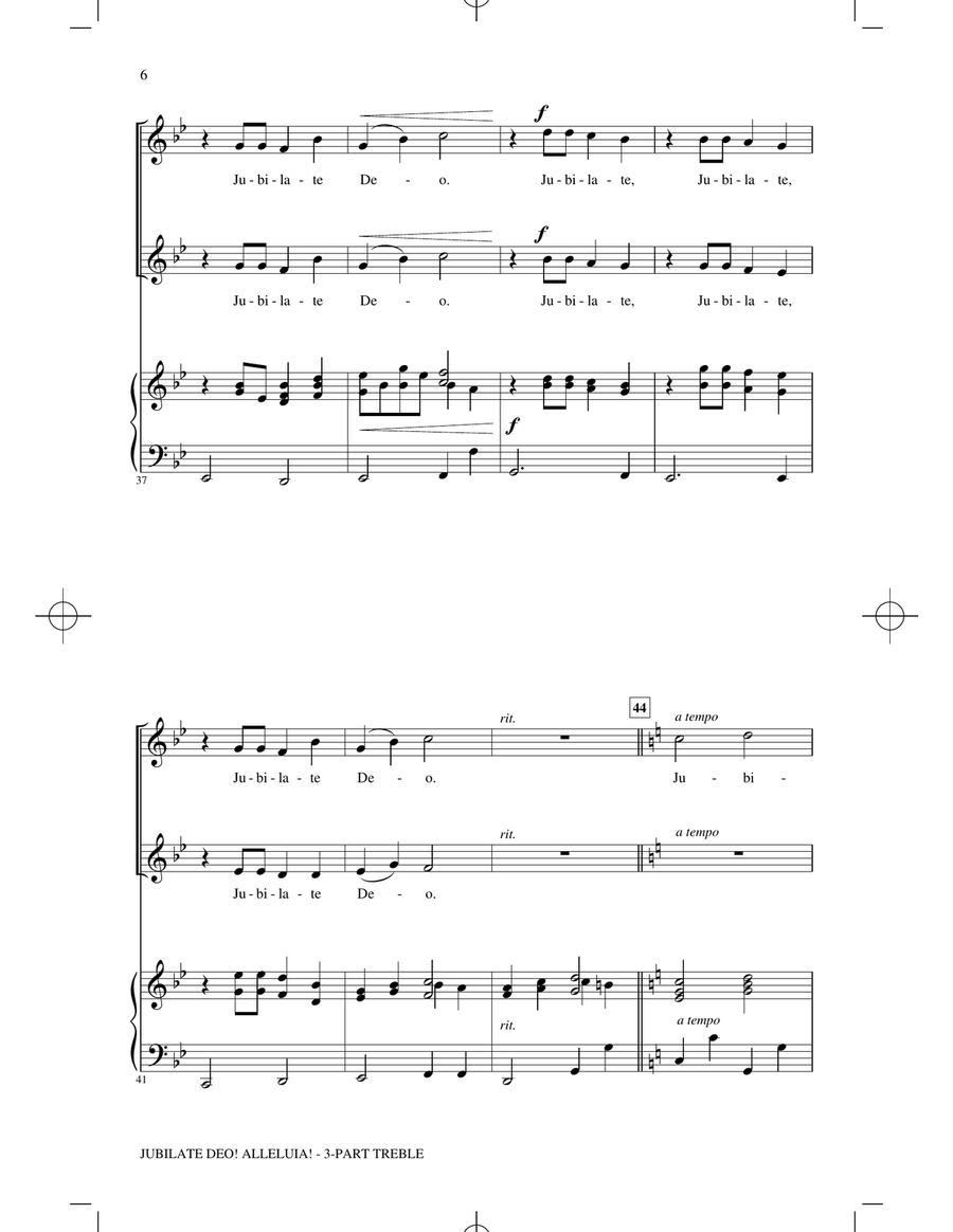 Jubilate Deo! Alleluia! (arr. Cristi Cary Miller) 3-Part scores gallery preview page 4