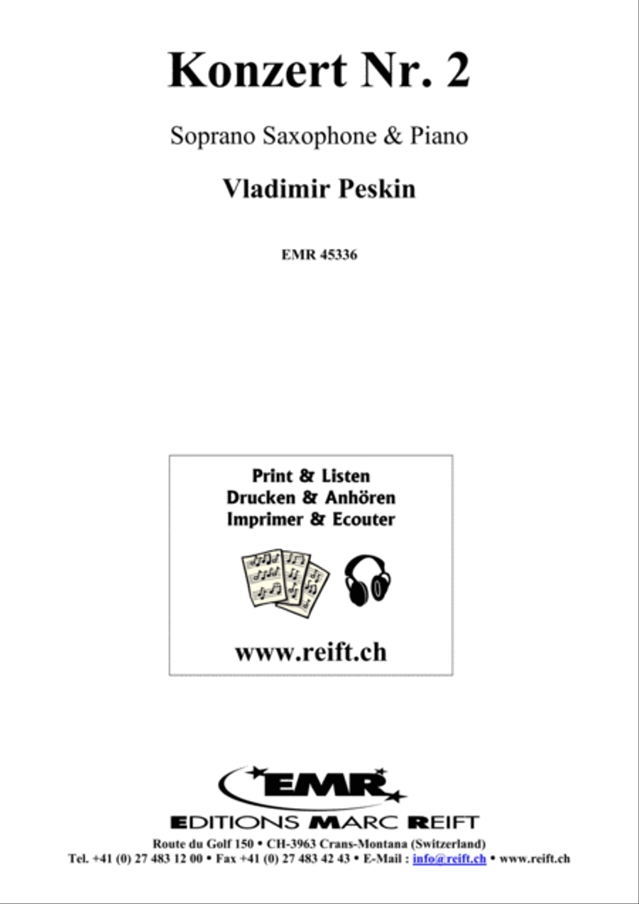 Konzert No. 2 Soprano Saxophone scores gallery preview page 2