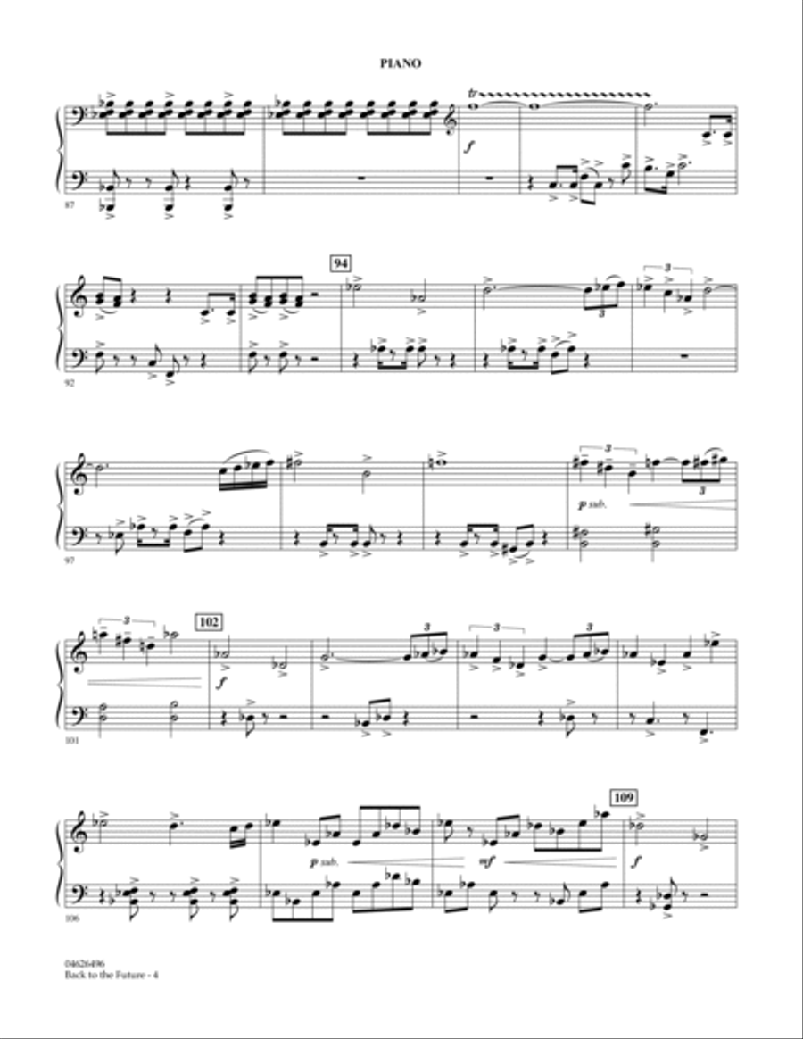 Back To The Future - Piano Orchestra scores gallery preview page 4