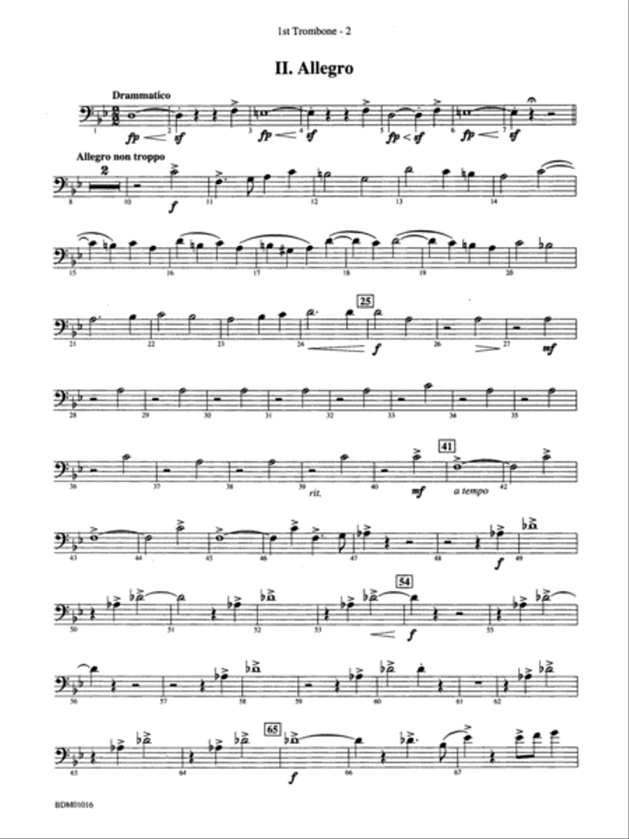 Fanfare and Allegro: 1st Trombone Concert Band scores gallery preview page 2