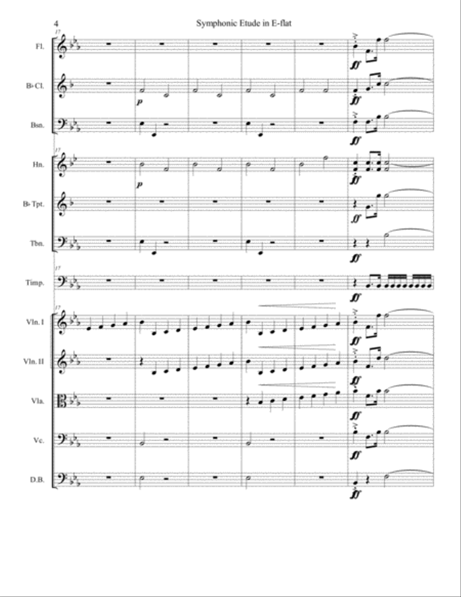 Symphonic Etude in E-Flat Major Full Orchestra scores gallery preview page 4
