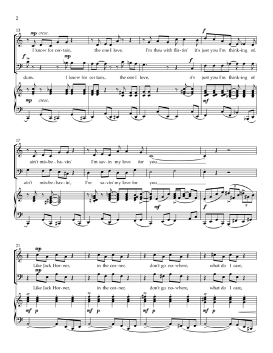 Ain't Misbehavin' 2-Part scores gallery preview page 2