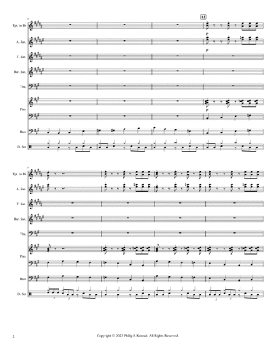 Jazz for Quarentine - Jazz Band Arrangement Jazz Ensemble scores gallery preview page 2