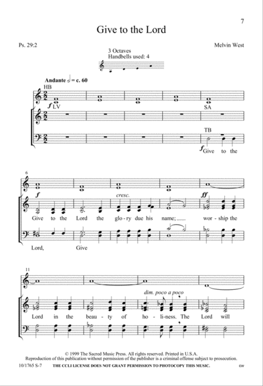 For The Service 4-Part scores gallery preview page 7