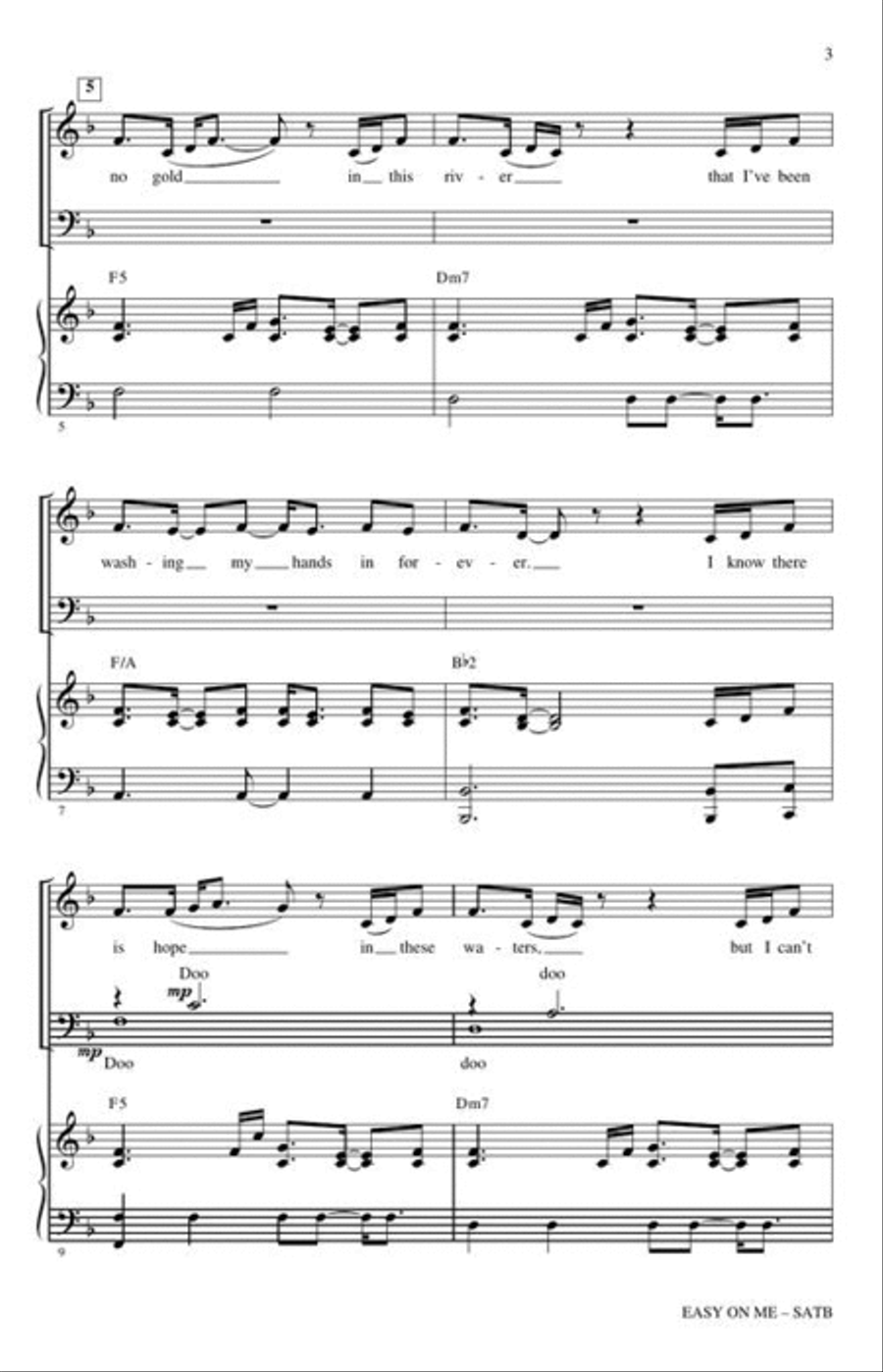 Easy on Me 4-Part scores gallery preview page 4