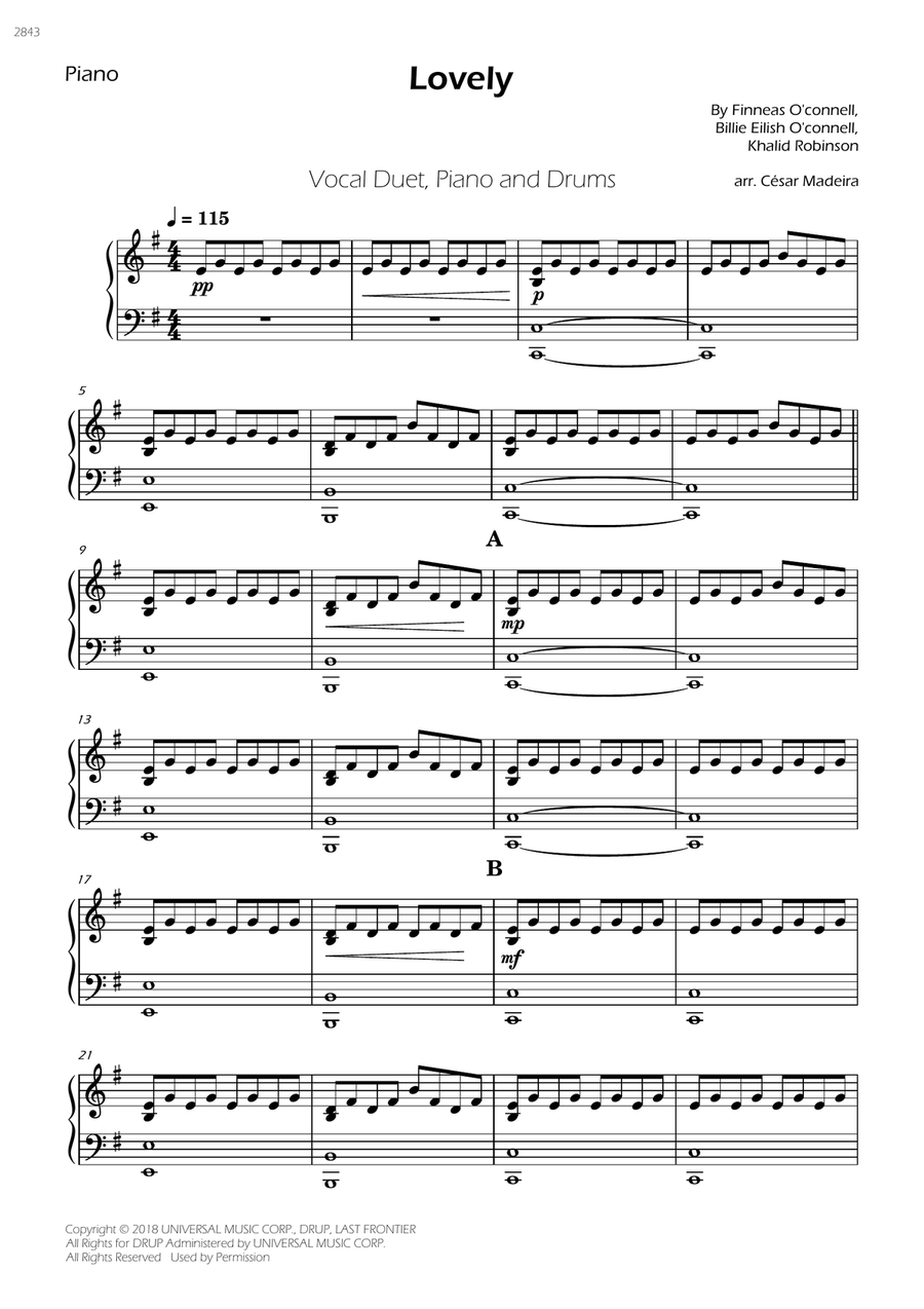 Lovely Easy Piano scores gallery preview page 1