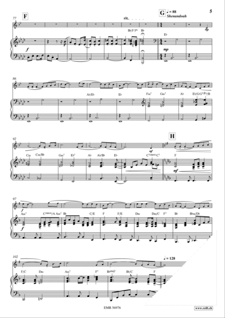 Western Medley Clarinet Solo scores gallery preview page 6