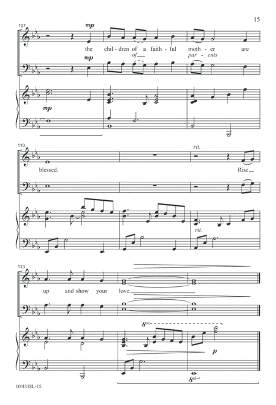 Rise Up and Call Her Blessed 4-Part scores gallery preview page 15