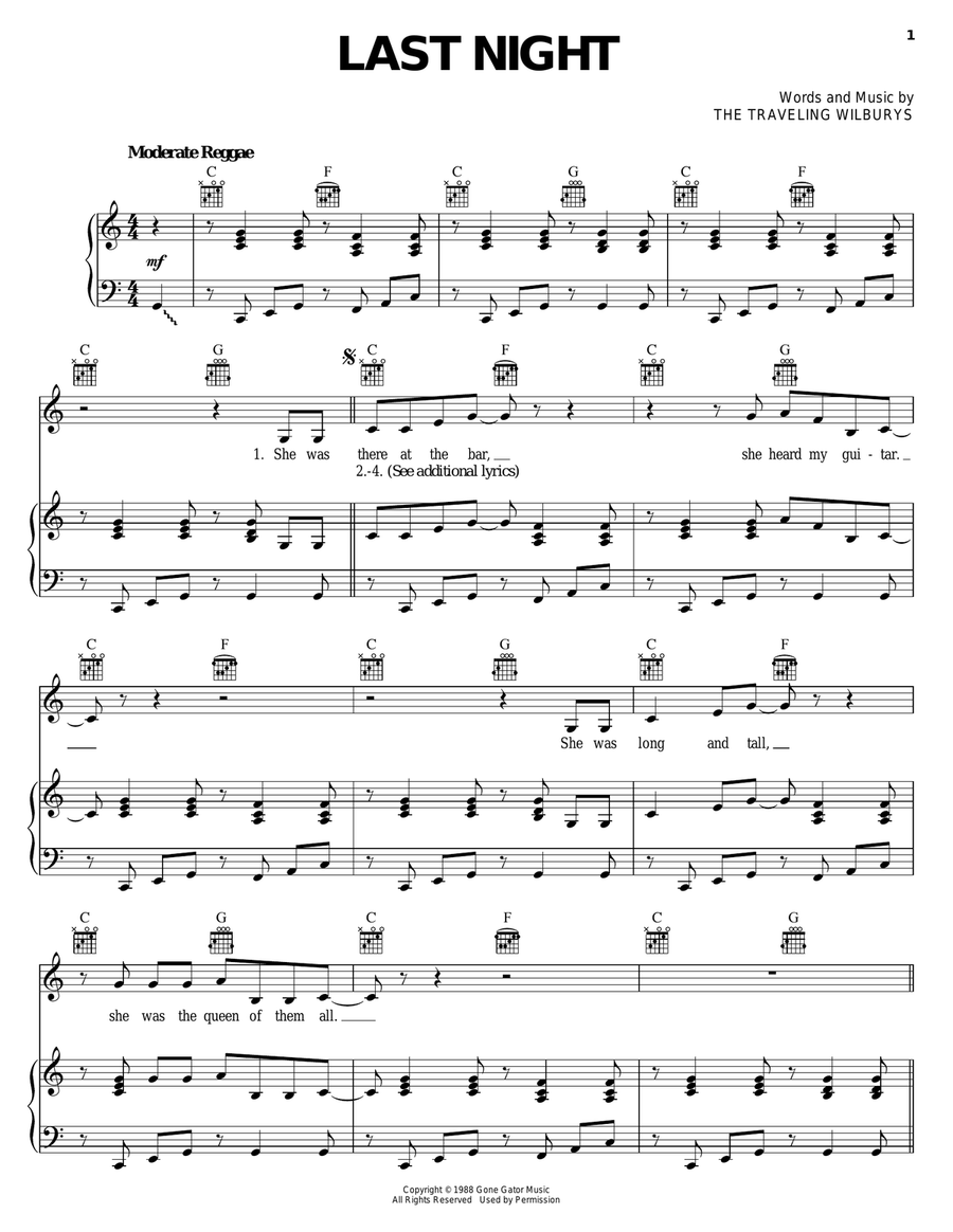 Last Night Last Night Acoustic Guitar scores gallery preview page 1