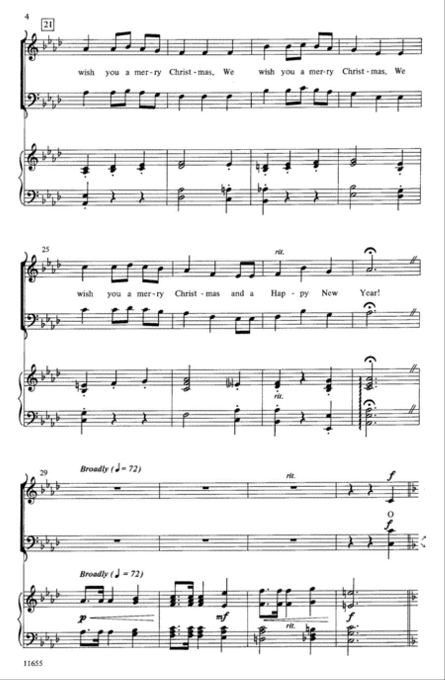 A Christmas Serenade 4-Part scores gallery preview page 4