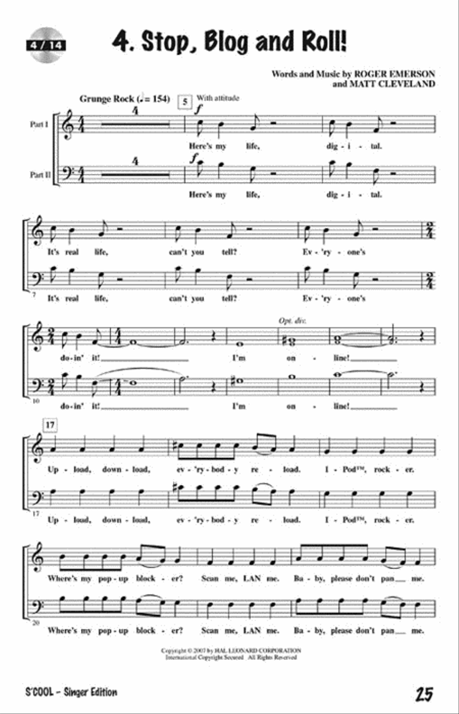 S'Cool: A Teenage Pop/Rock Musical Choir scores gallery preview page 5